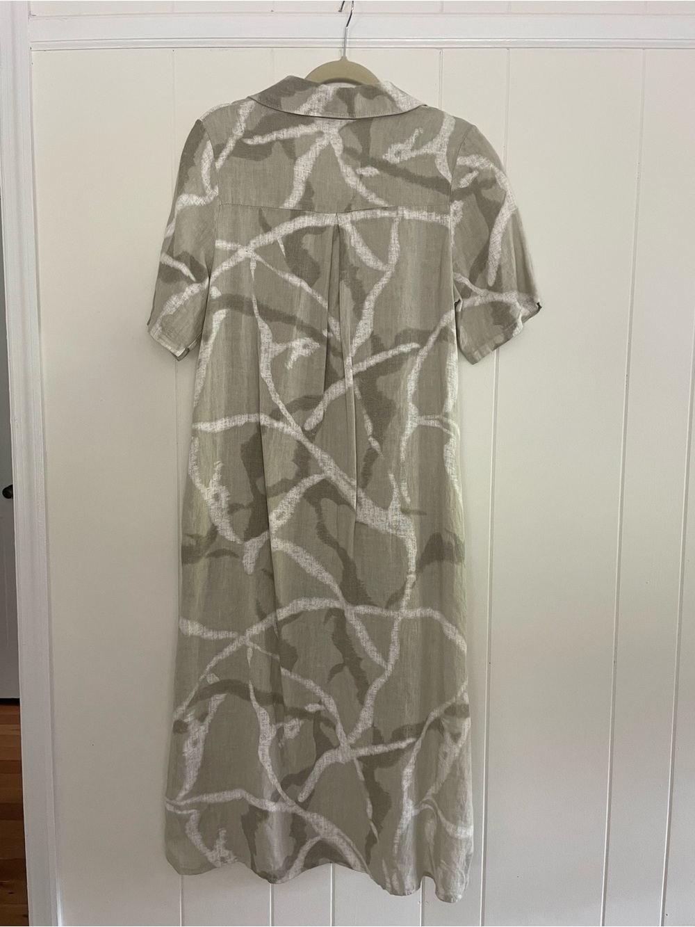 Kaktus Linen Graphic Print Shirt Dress - Picture 3 of 6